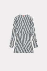 Robe Kenzo Dazzle Stripe en laine - Pearl Grey