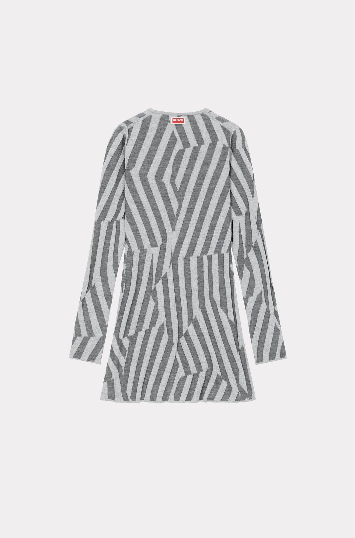 Robe Kenzo Dazzle Stripe en laine - Pearl Grey