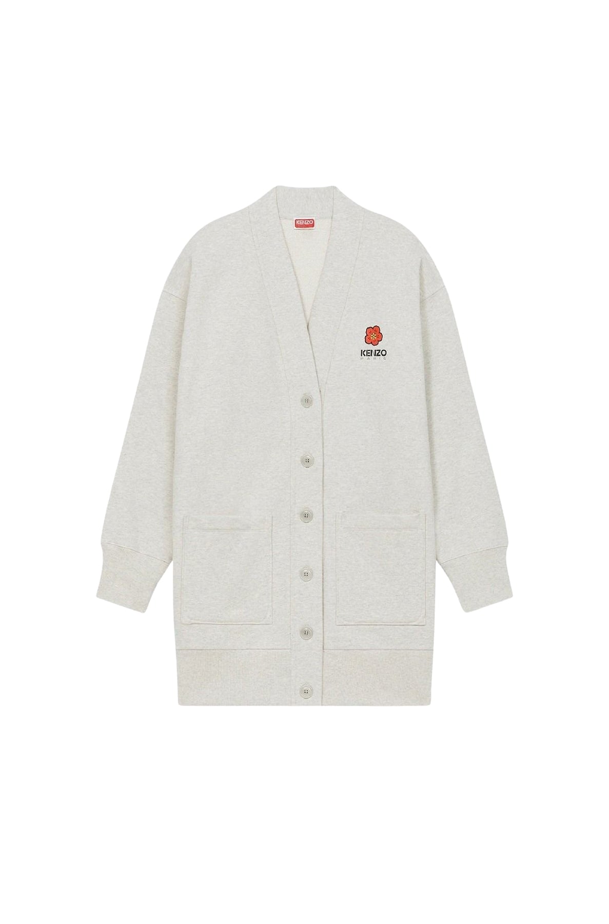 Robe cardigan brodée Boke Flower - Pale Grey
