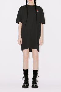 Robe T-shirt oversize brodée Boke Flower - Black