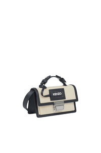 Mini sac à bandoulière "Kenzo Rue Vivienne" bi-matière - Black