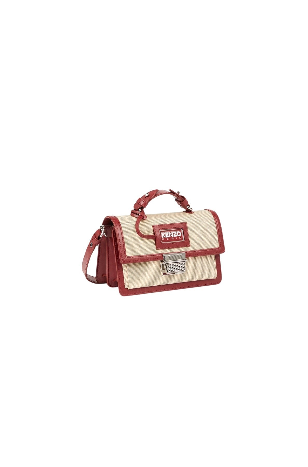 Mini sac à bandoulière 'Kenzo Rue Vivienne' bi-matière - Cherry