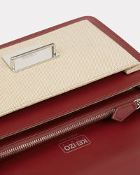 Mini sac à bandoulière 'Kenzo Rue Vivienne' bi-matière - Cherry