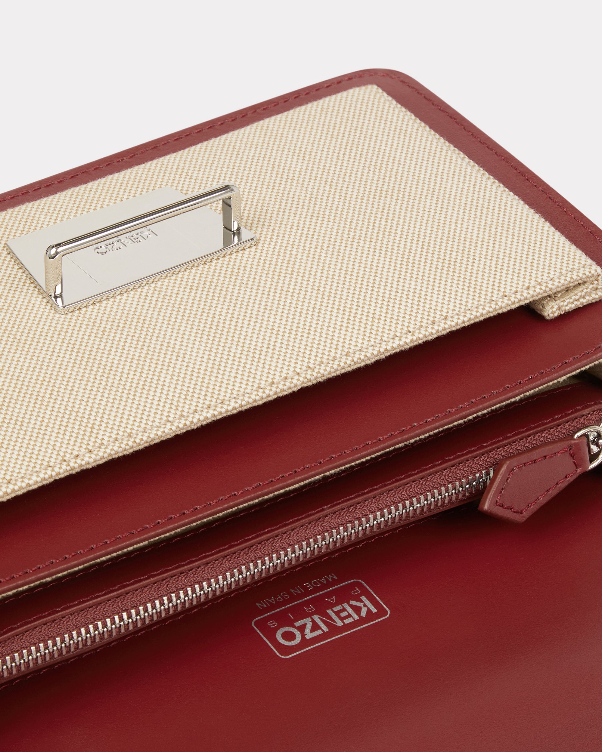 Mini sac à bandoulière 'Kenzo Rue Vivienne' bi-matière - Cherry