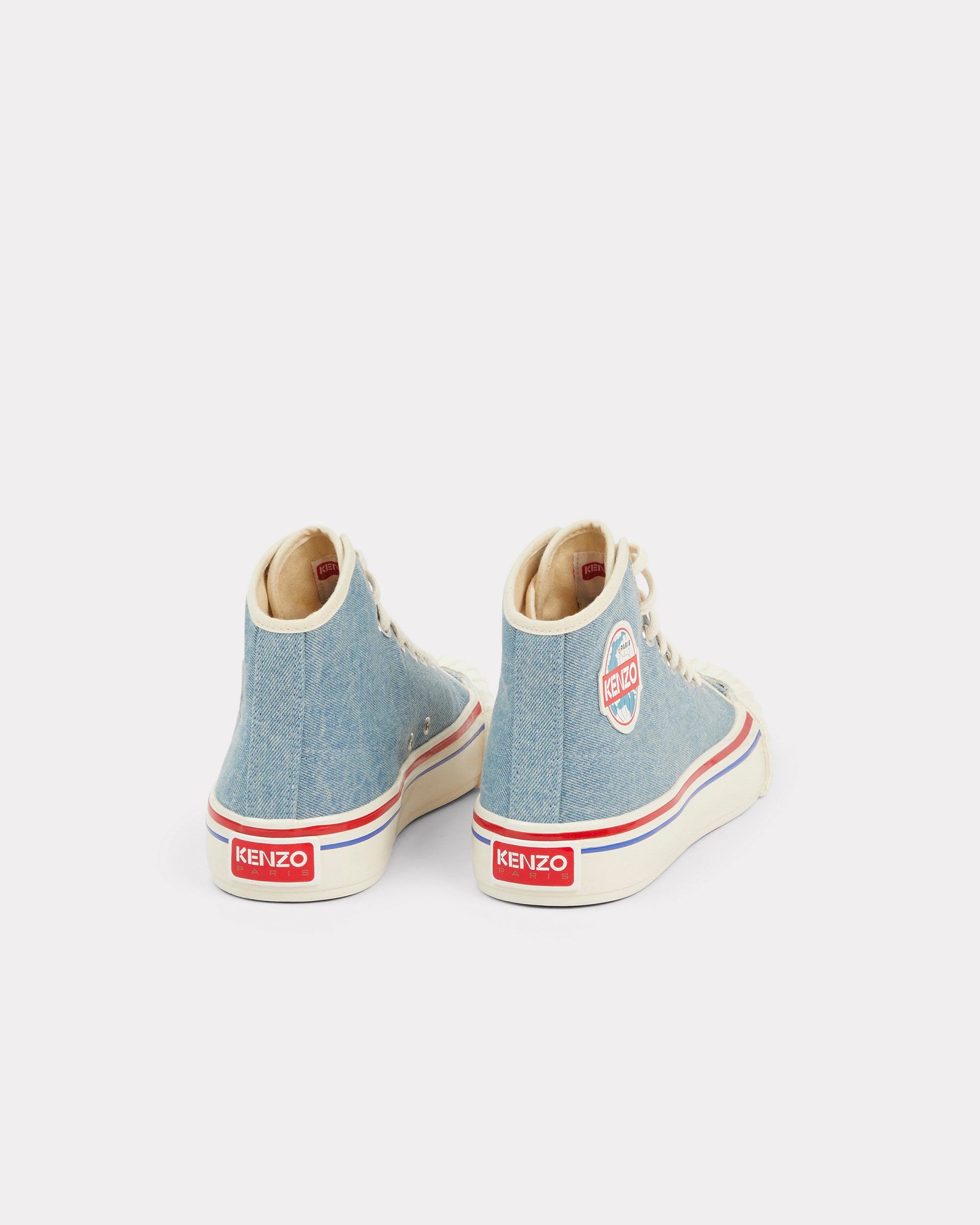 Baskets montantes Kenzoschool en denim - Medium Stone Blue Denim