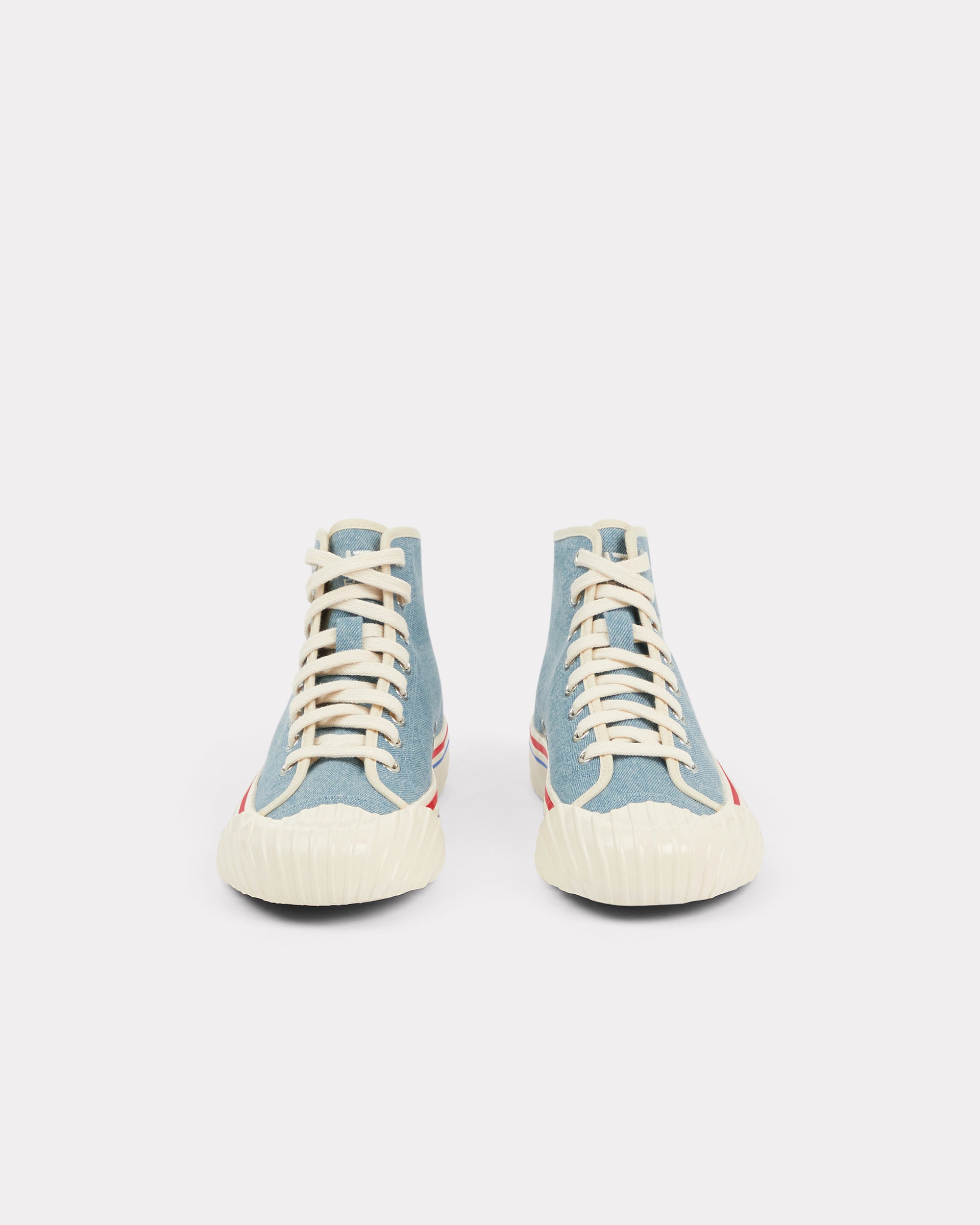 Baskets montantes Kenzoschool en denim - Medium Stone Blue Denim
