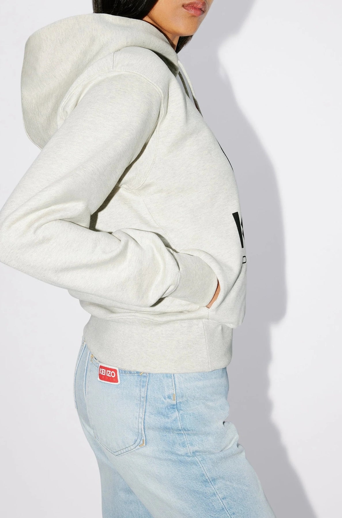 Boke Flower hoodie - Pale Grey
