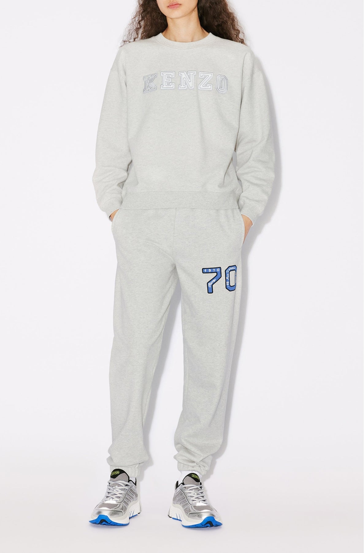 Kenzo Academy' embroidered sweatshirt - Pale Grey