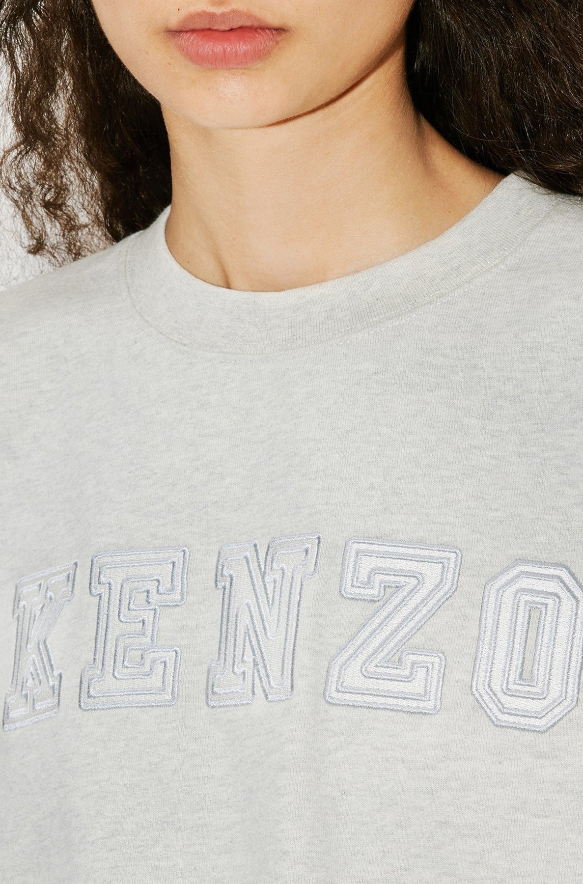 Kenzo Academy' embroidered sweatshirt - Pale Grey