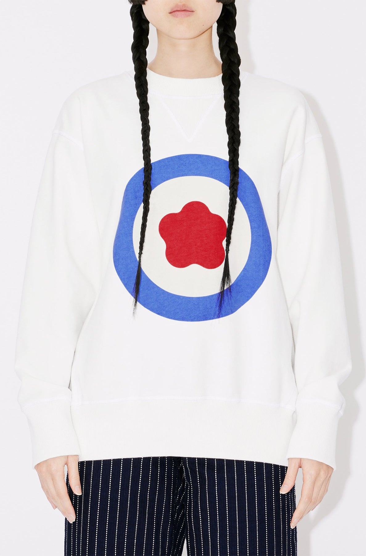 Sweatshirt oversize "Kenzo Target" - Off White