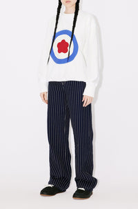 Sweatshirt oversize "Kenzo Target" - Off White