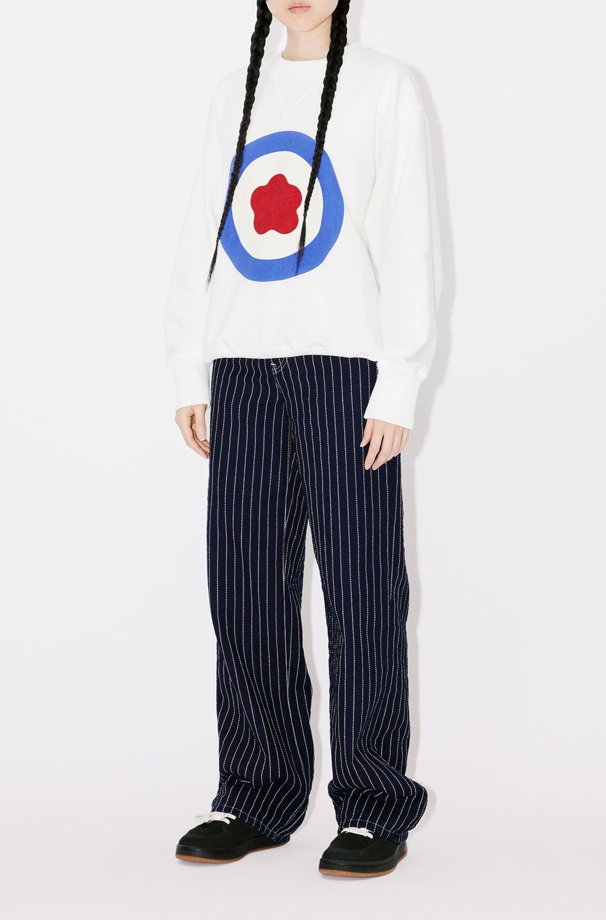 Sweatshirt oversize "Kenzo Target" - Off White