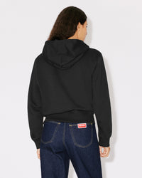 Sweatshirt à capuche zippé graphique - Black