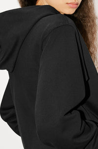 Sweatshirt à capuche zippé graphique - Black