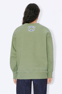 Oversized sweatshirt Kenzo Tiger Patch - Sage Green