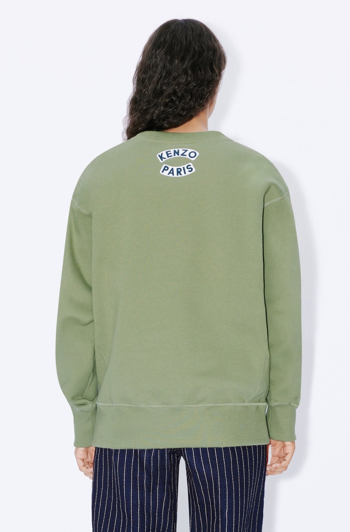 Oversized sweatshirt Kenzo Tiger Patch - Sage Green