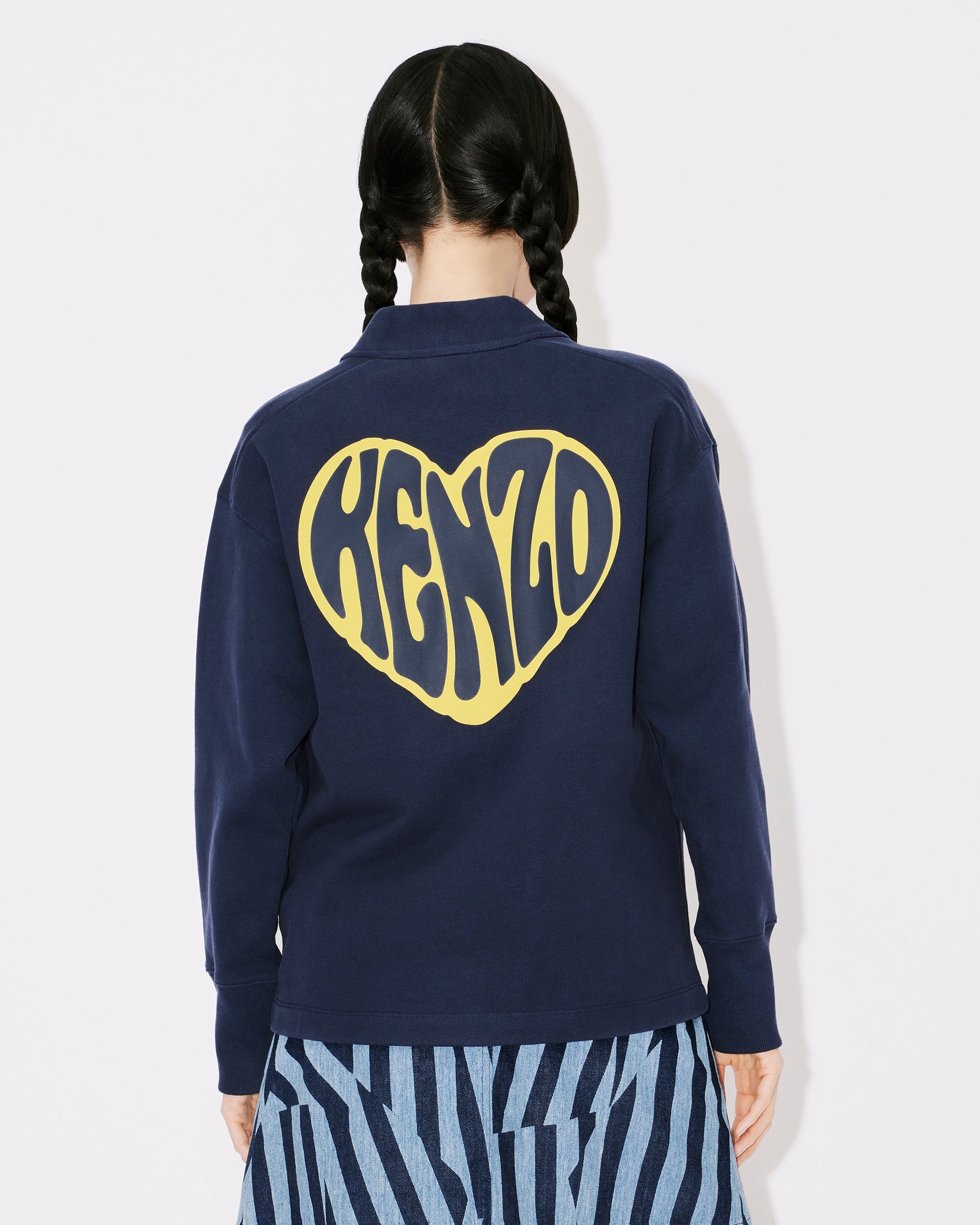 Sweatshirt cardigan "Kenzo Heart" - Midnight Blue