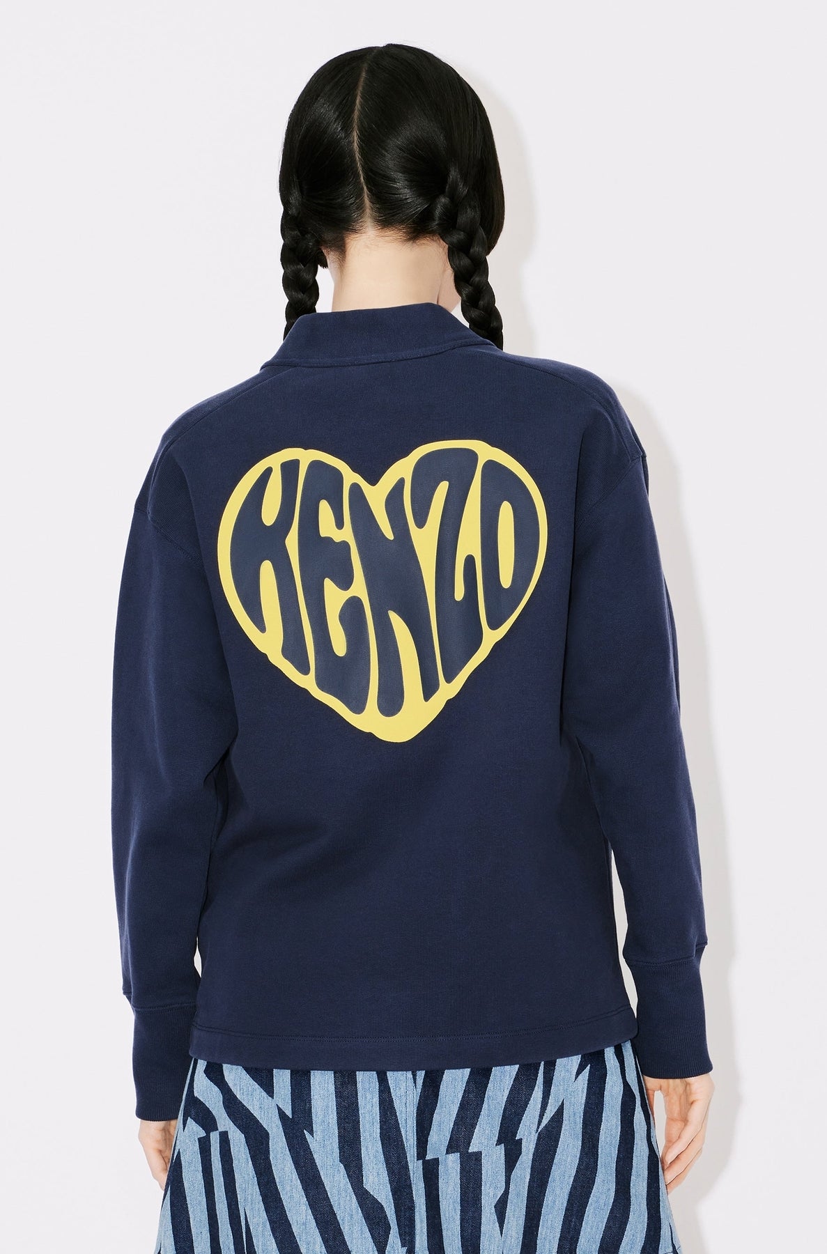 Sweatshirt cardigan Kenzo Heart - Midnight Blue