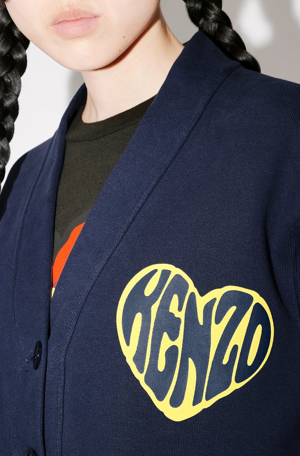 Sweatshirt cardigan "Kenzo Heart" - Midnight Blue