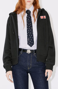Sweatshirt zippé à capuche "Kenzo Paris" - Black