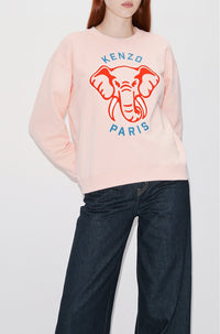 Sweatshirt Kenzo Éléphant "Varsity Jungle" - Faded Pink
