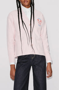Cardigan Kenzo Éléphant "Varsity Jungle" - Faded Pink