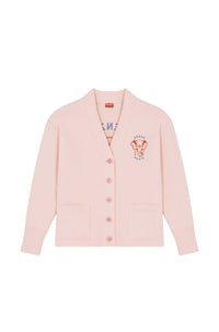 Cardigan Kenzo Éléphant "Varsity Jungle" - Faded Pink