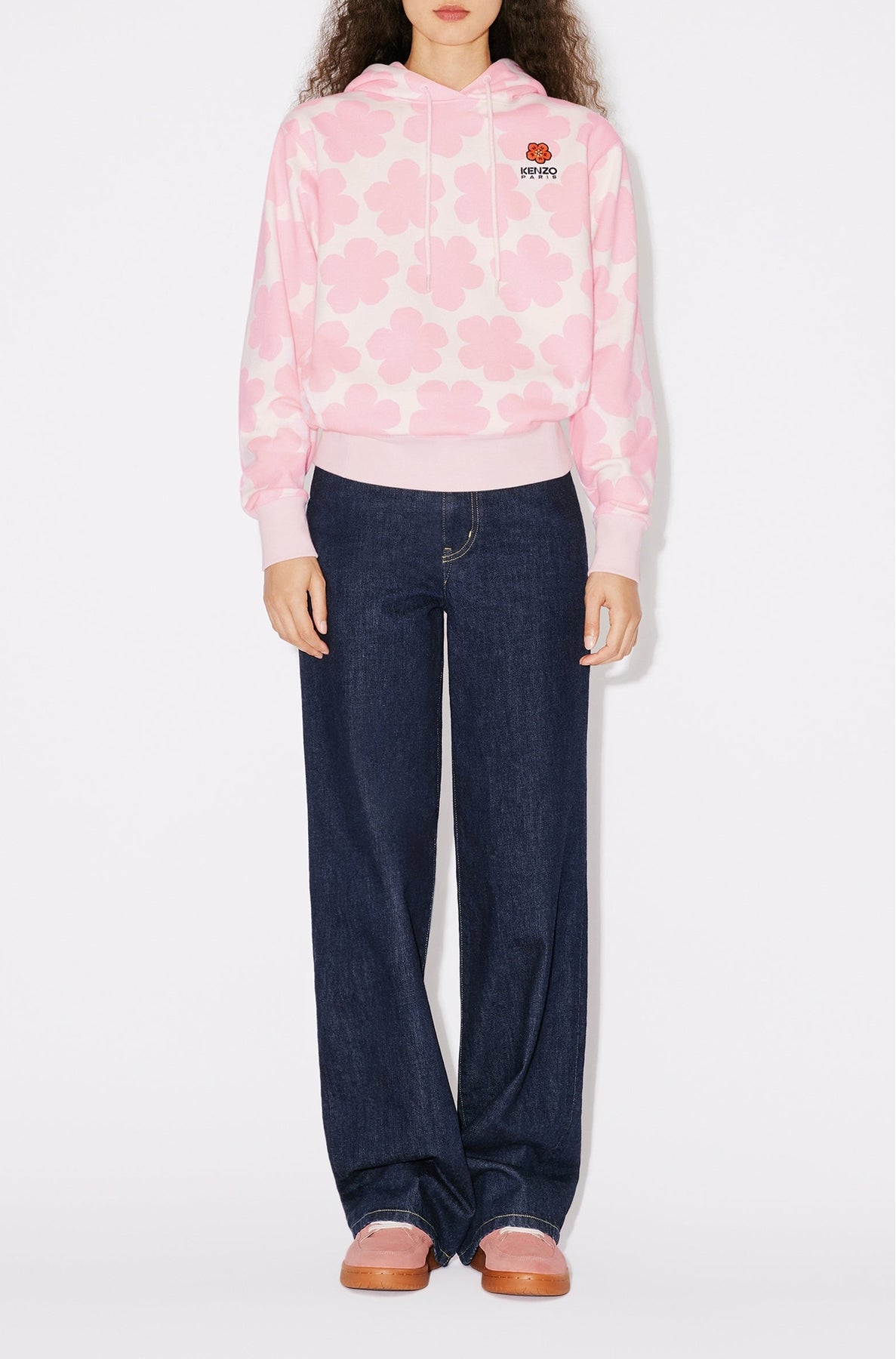 Sweatshirt à capuche "Hana Dots" - Faded Pink