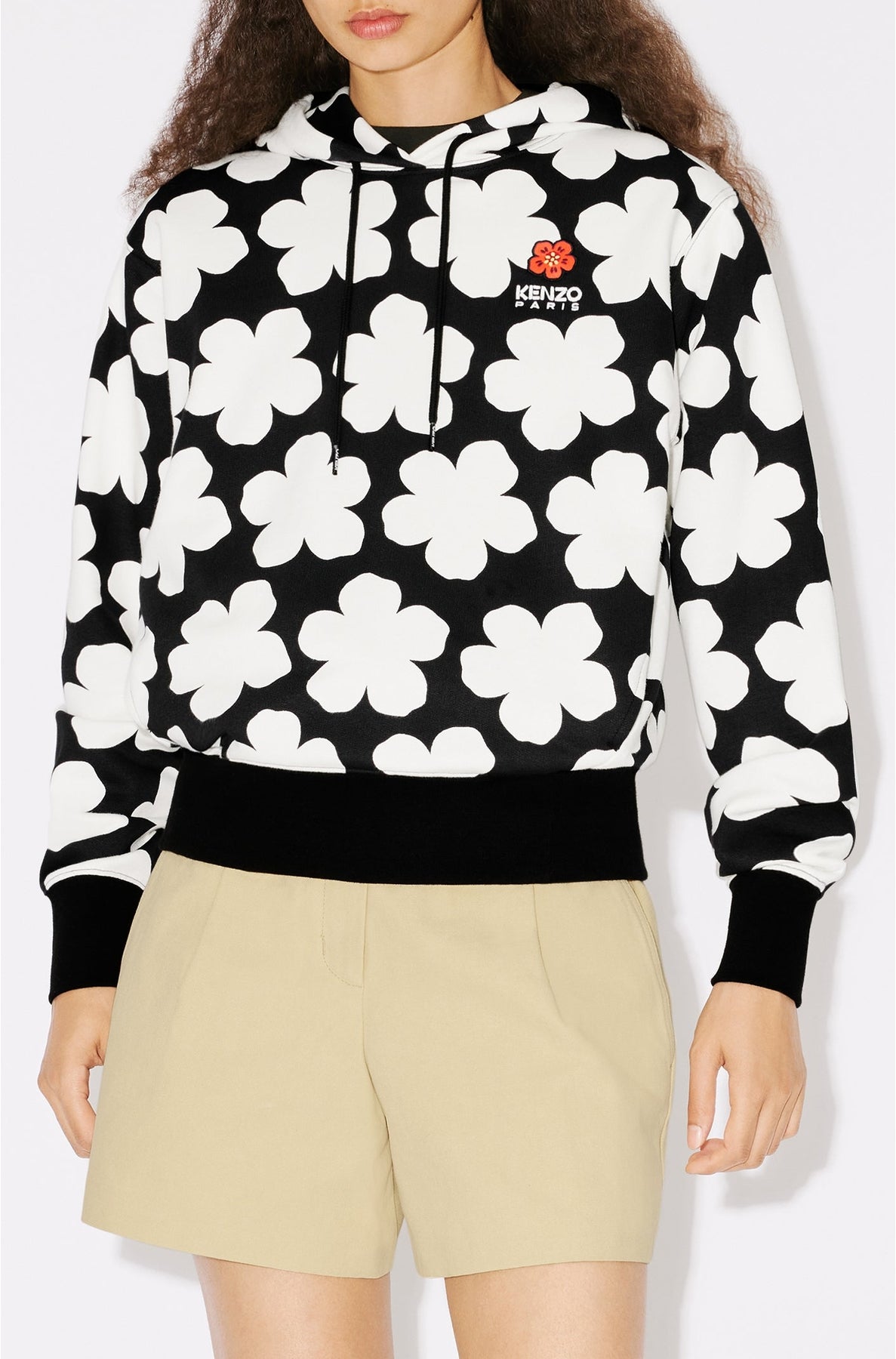 Sweatshirt à capuche "Hana Dots" - Black
