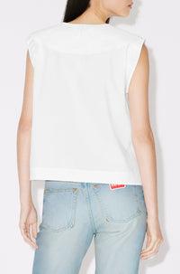 Blouse double col - White