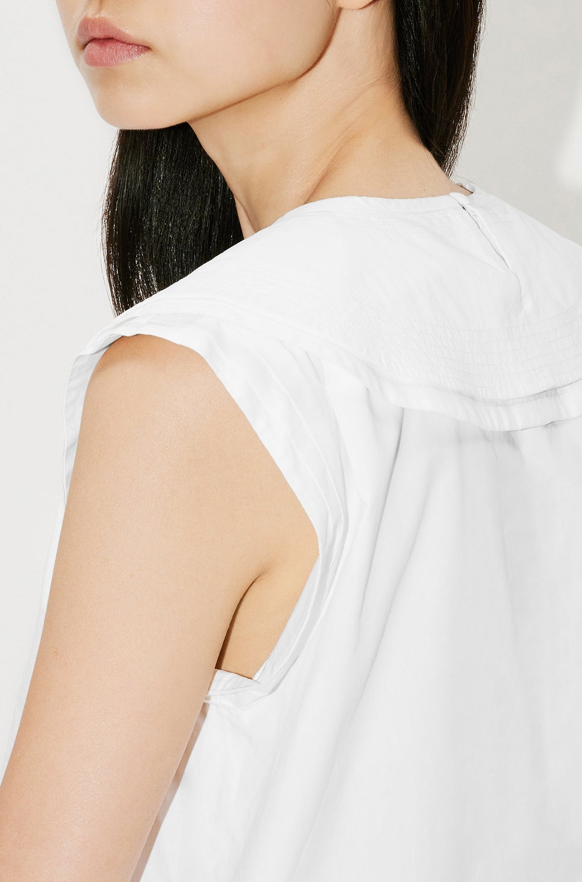 Blouse double col - White