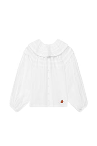 Pierrot collar blouse - White