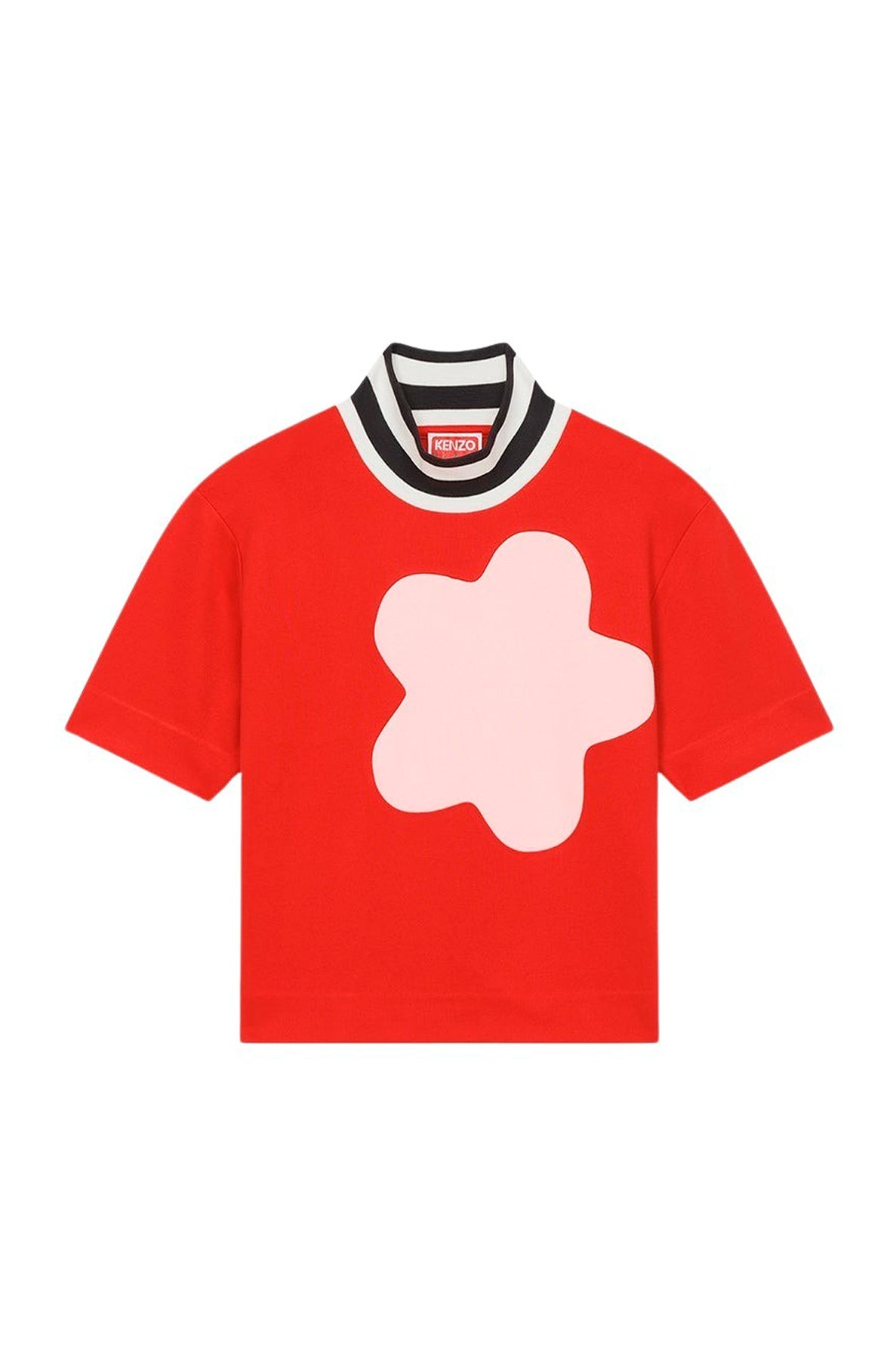High-neck crop top - Cherry