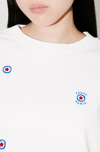 T-shirt oversize brodé "Kenzo Target" - Off White