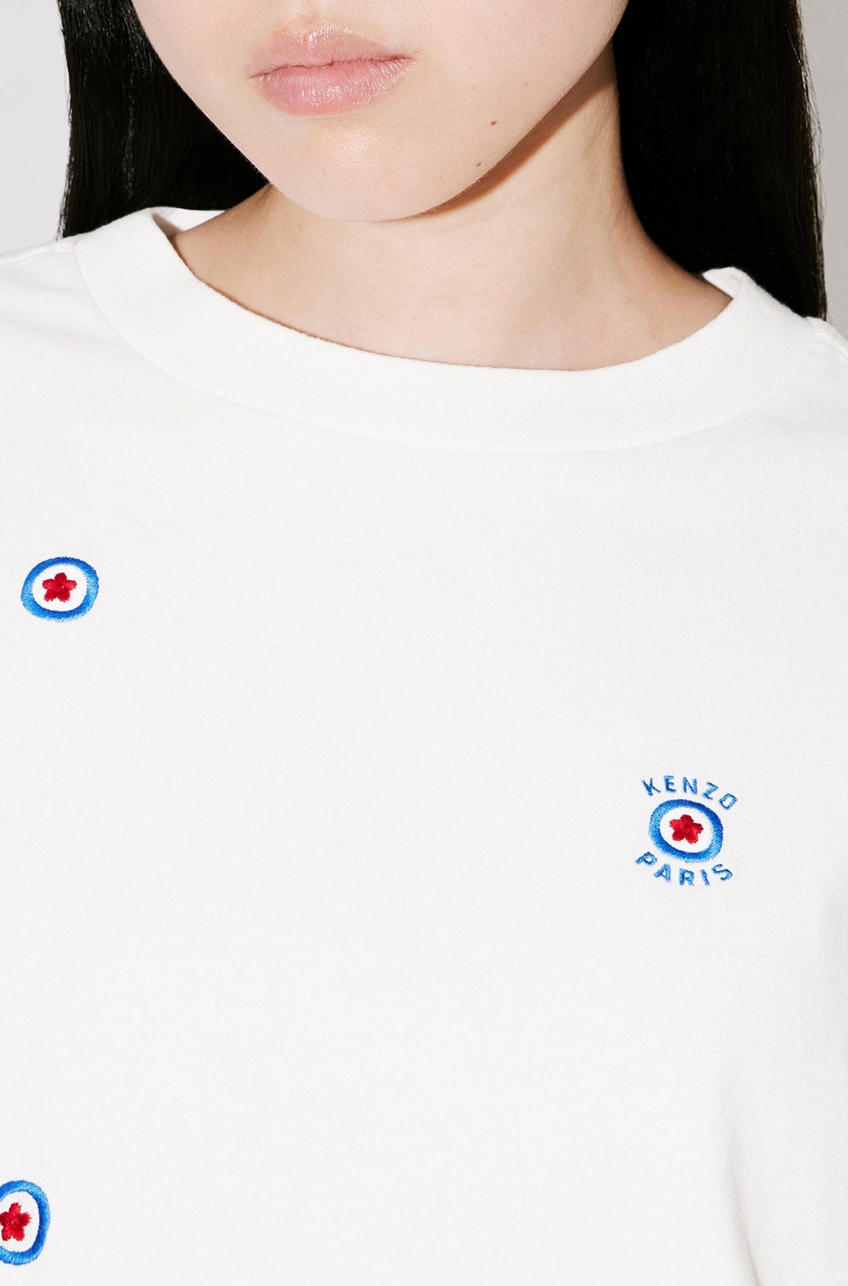 T-shirt oversize brodé "Kenzo Target" - Off White