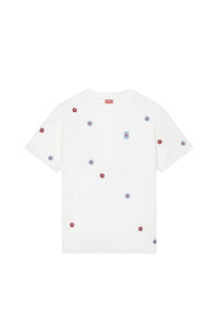 T-shirt oversize brodé "Kenzo Target" - Off White