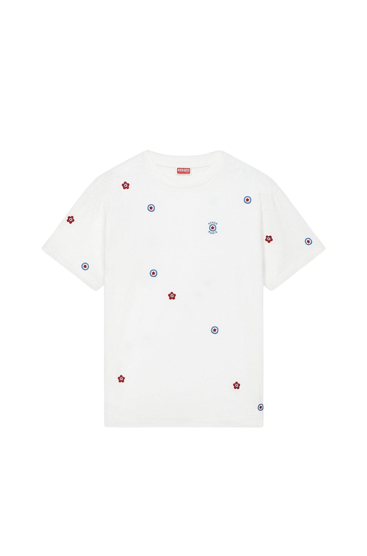 T-shirt oversize brodé "Kenzo Target" - Off White