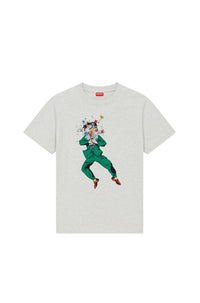 T-shirt losse "With Love" - Pale Grey