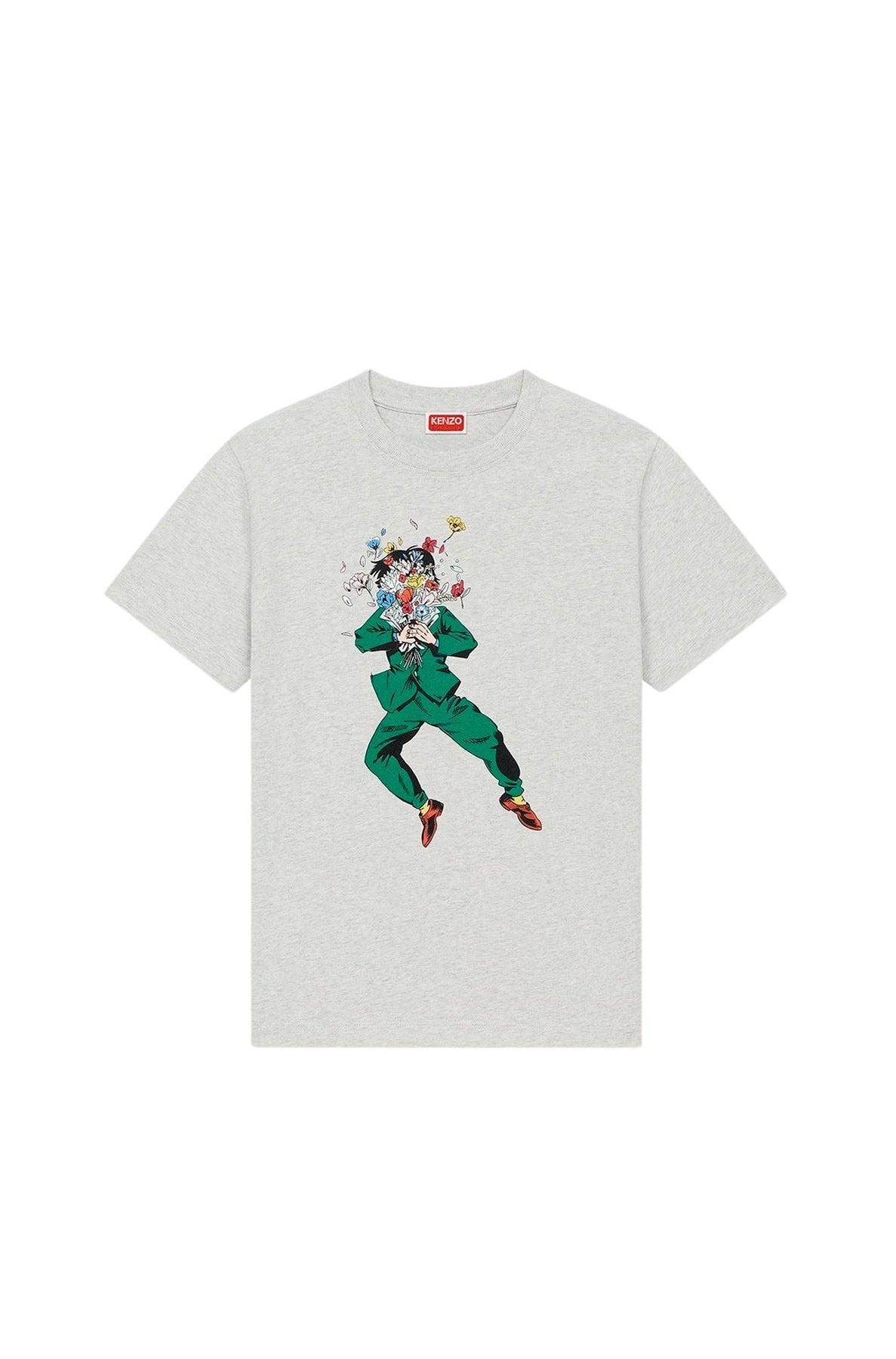 T-shirt losse "With Love" - Pale Grey