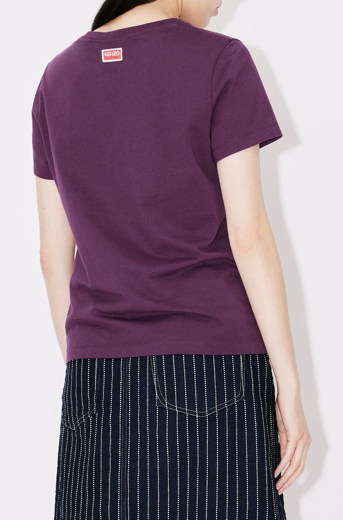 T-shirt classique brodé "Kenzo Rue Vivienne" - Aubergine