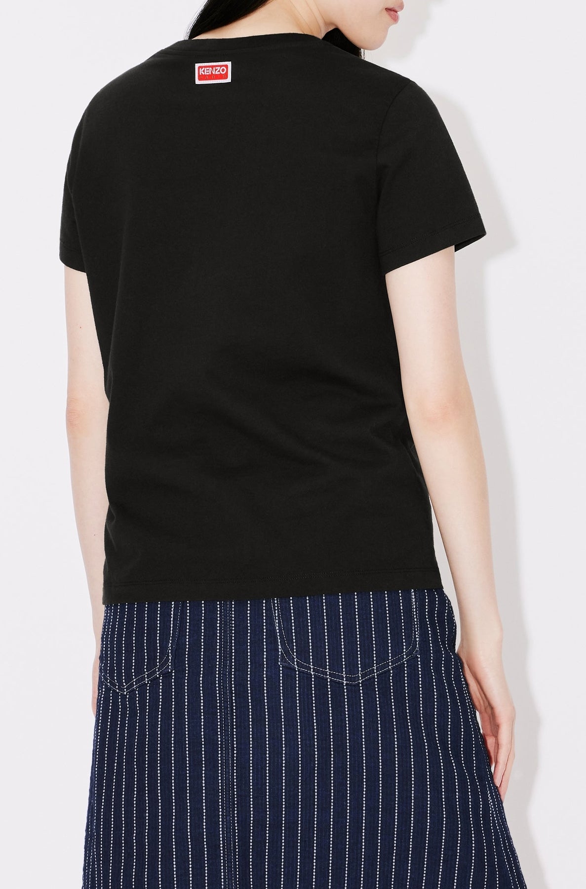 T-shirt classique brodé "Kenzo Rue Vivienne" - Black