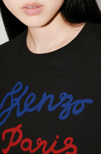 T-shirt classique brodé "Kenzo Rue Vivienne" - Black
