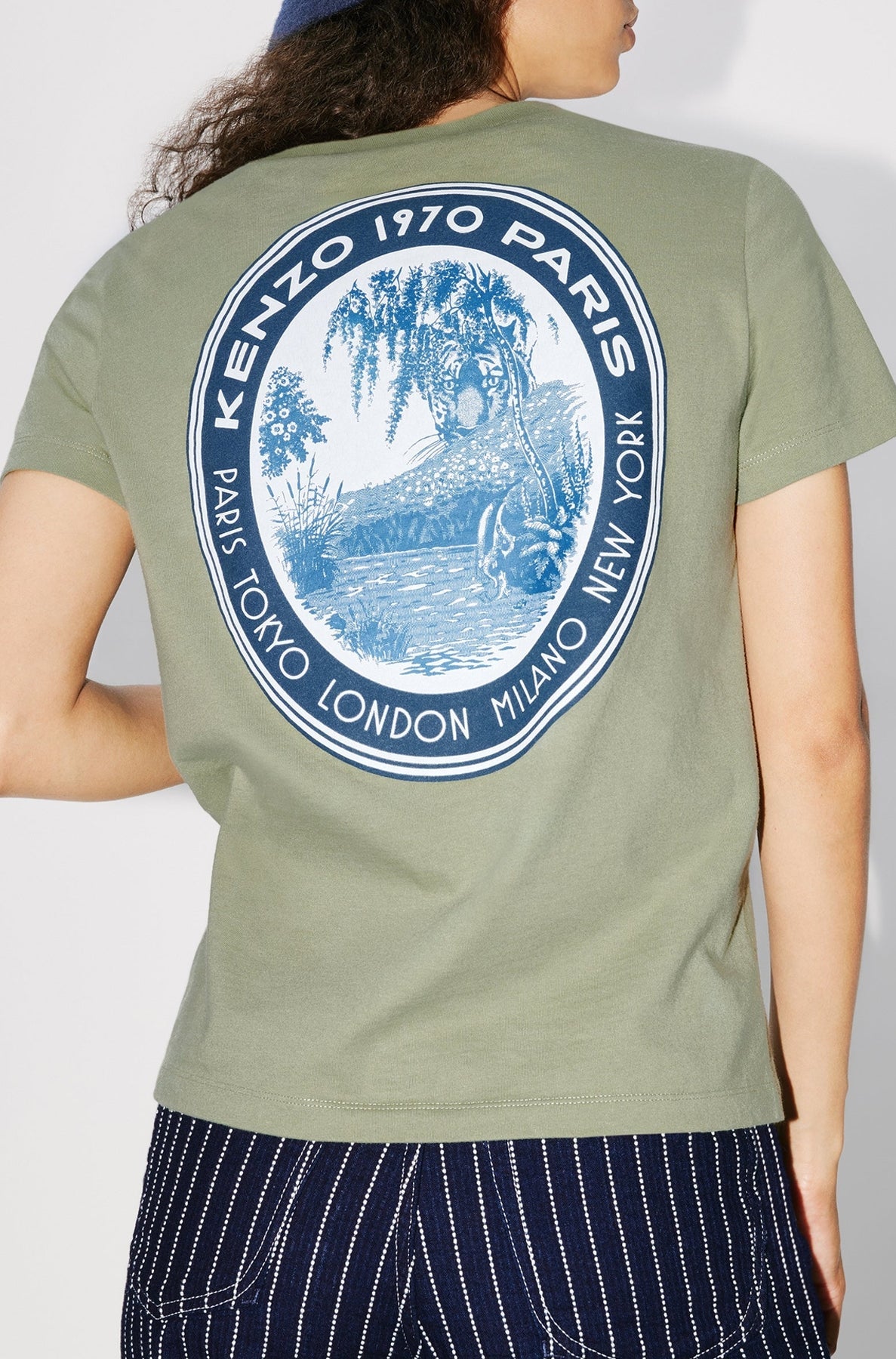 Kenzo Tiger Patch T-shirt - Sage Green