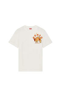 T-shirt loose brodé "Kenzo Kingyo Crest" - Off White