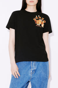 Loose embroidered T-shirt "Kenzo Kingyo Crest" - Black