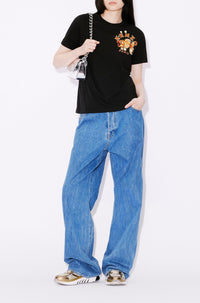 Loose embroidered T-shirt "Kenzo Kingyo Crest" - Black