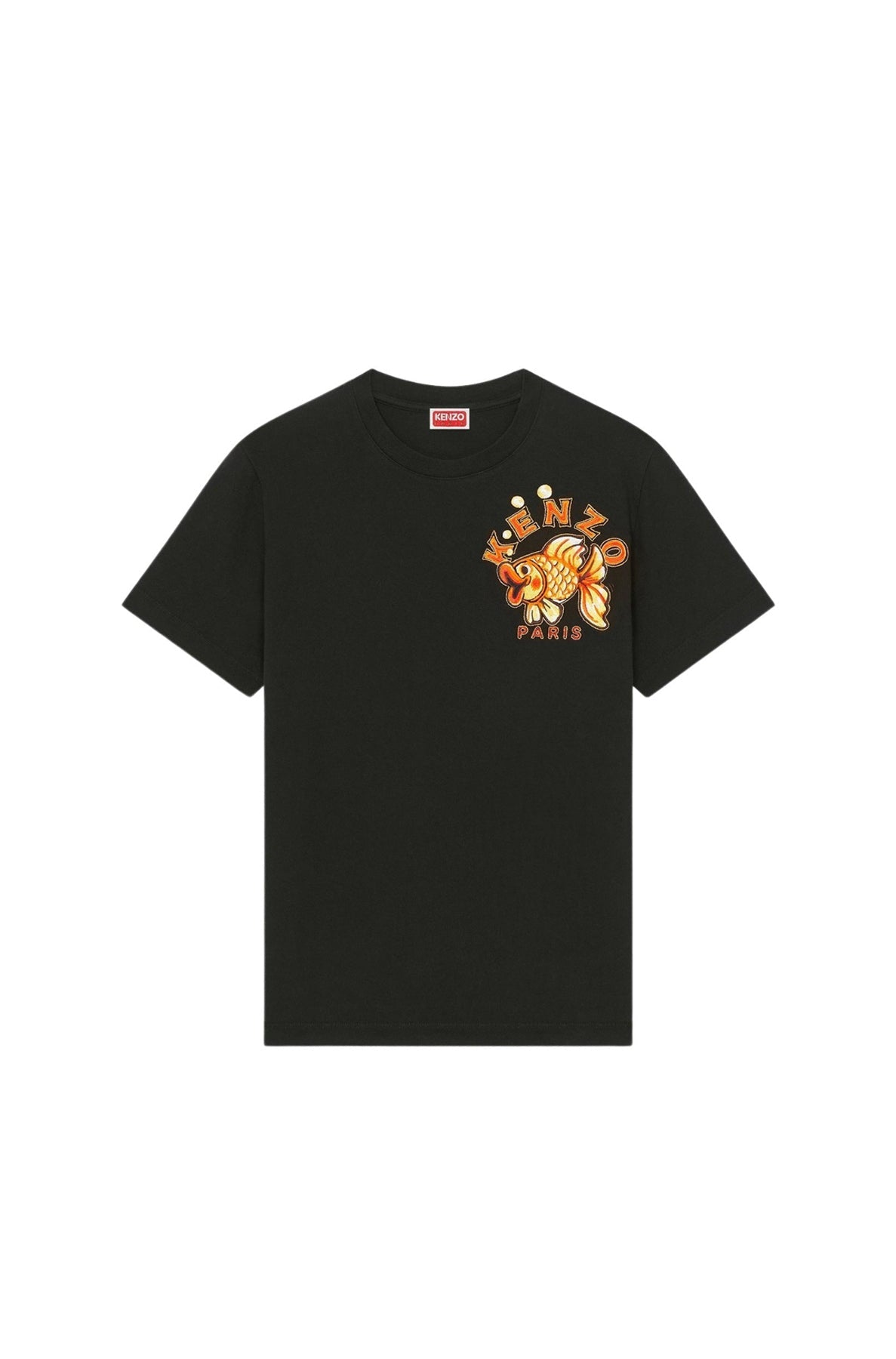 Loose embroidered T-shirt "Kenzo Kingyo Crest" - Black