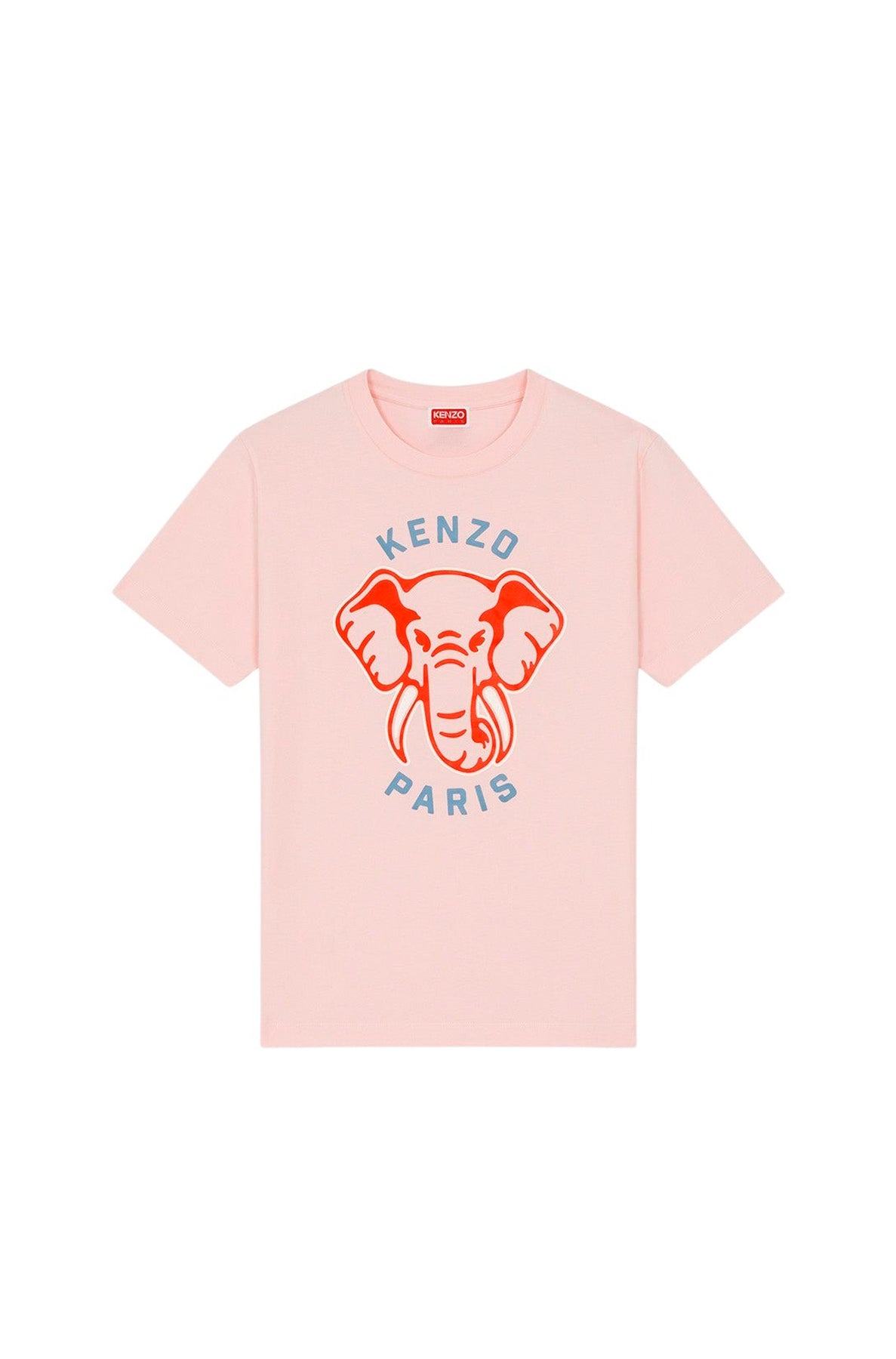 Loose Kenzo Elephant "Varsity Jungle" T-shirt - Faded Pink