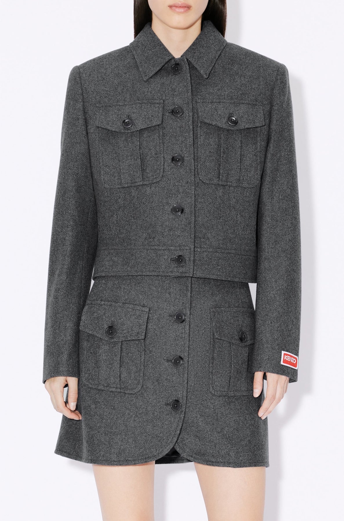 Veste England en laine - Stone Grey