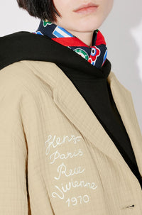 Veste workwear brodée "Kenzo Rue Vivienne" - Camel